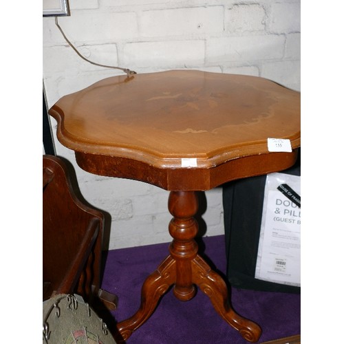 155 - DECORATIVE WOODEN INLAID TABLE