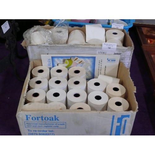 96 - TWO BOXES OF FORTOAK TILL ROLLS