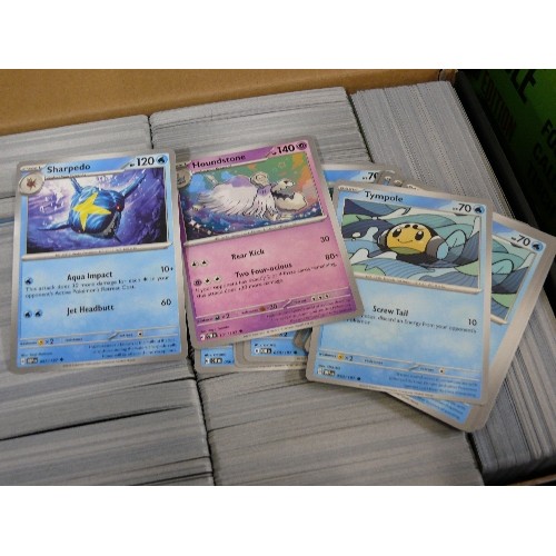 104 - APPROXIMATELY 1400 POKEMON CARDS - OBSIDIAN FLAMES, MINT OR NEAR MINT INCLUDING HOLO AND REVERSE HOL... 