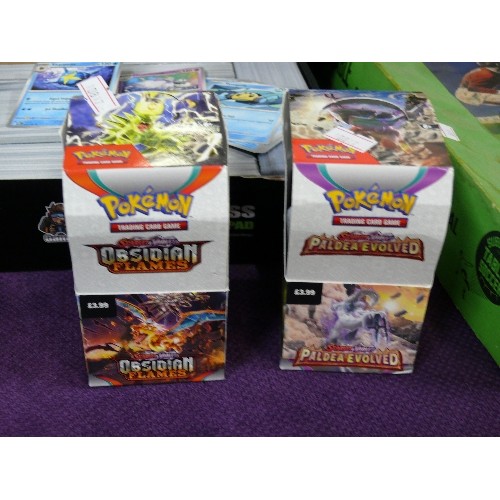 104 - APPROXIMATELY 1400 POKEMON CARDS - OBSIDIAN FLAMES, MINT OR NEAR MINT INCLUDING HOLO AND REVERSE HOL... 