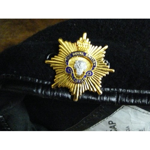 164 - LARGE 100% WOOL BERET WITH A ROYAL BRITISH LEGION CAP BADGE.