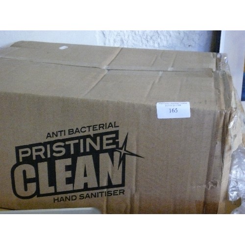 165 - BOX OF TWELVE BRAND NEW 500ML BOTTLES OF PRISTINE CLEAN HAND SANITISER.