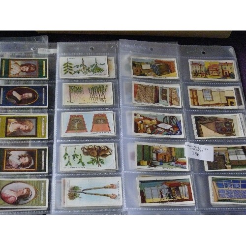 186 - CIGARETTE CARDS - A COLLECTION OF 18 FULL CARD SETS.