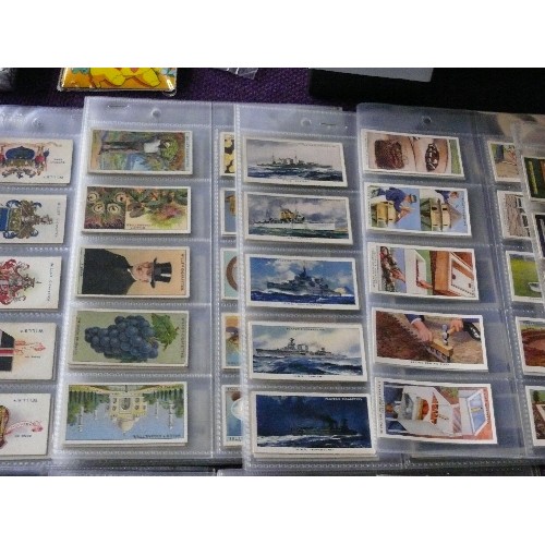 186 - CIGARETTE CARDS - A COLLECTION OF 18 FULL CARD SETS.