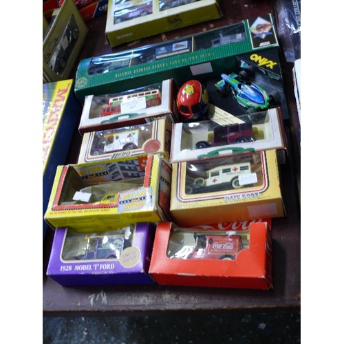 207 - MIXED SELECTION OF CAR AND BUS MODELS SEALED IN PACKS.