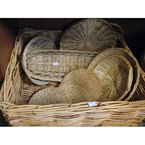 149 - LARGE COLLECTION OF MIXED WICKER BASKETS