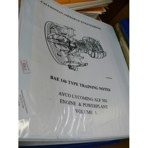 238 - LARGE COLLECTION OF VARIOUS AIRCRAFT MANUALS AND RELATED EPHEMERA.