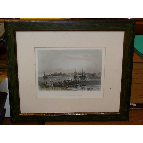 256 - THREE FRAMED AND GLAZED PRINTS OF TURKISH SCENES.