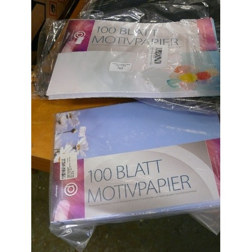 265 - TWO NEW PACKS, EACH CONTAINING 100 SHEETS OF BLATT MOTIVPAPER WITH BALLOONS AND FLOWER PATTERNS.