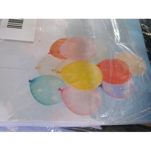 265 - TWO NEW PACKS, EACH CONTAINING 100 SHEETS OF BLATT MOTIVPAPER WITH BALLOONS AND FLOWER PATTERNS.