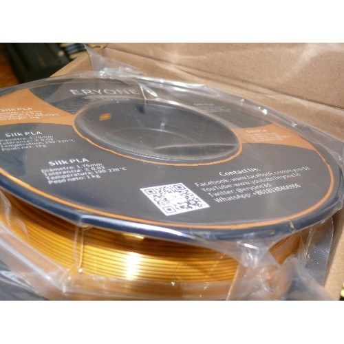 277 - ERYONE 3D PRINTER FILAMENT SILK GOLD, NEW IN BOX.