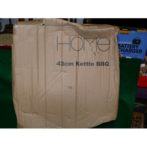 284 - 43CM KETTLE BBQ, NEW AND BOXED.