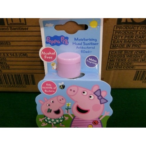 285 - THREE BOXES, EACH CONTAINING 12 BOTTLES OF KOKOMO PEPPA PIG HAND SANITISER.