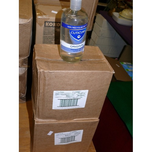 288 - TWO BOXES, EACH CONTAINING SIX CUTICURA CRISP AND FRESH HAND GEL 500ML.