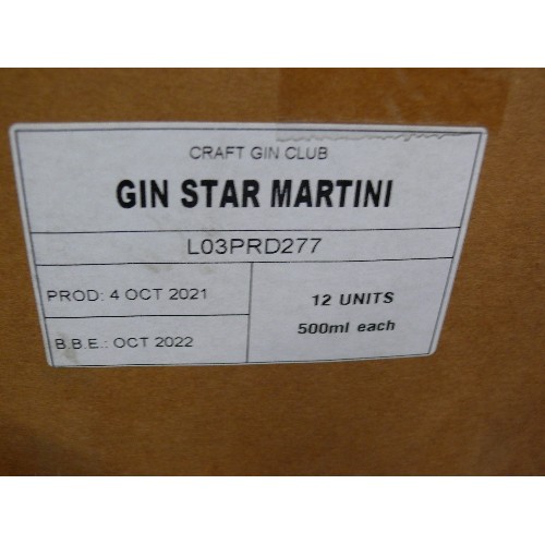 294 - TWO BOXES, EACH CONTAINING 12 500ML GIN STAR MARTINI COCKTAIL SYRUP, BOXED.  BEST BEFORE DATE OCT 20... 