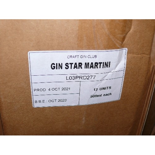 296 - TWO BOXES, EACH CONTAINING 12 500ML BOTTLES GIN STAR MARTINI COCKTAIL SYRUP, BOXED.  BEST BEFORE DAT... 