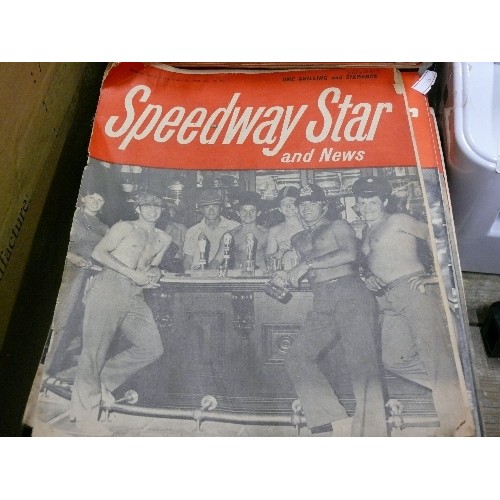 302 - TWO STACKS OF VINTAGE SPEEDWAY STAR MAGAZINES