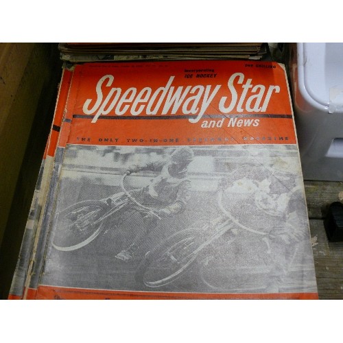 302 - TWO STACKS OF VINTAGE SPEEDWAY STAR MAGAZINES