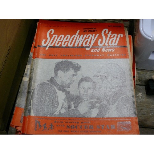 302 - TWO STACKS OF VINTAGE SPEEDWAY STAR MAGAZINES