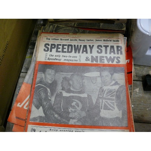 302 - TWO STACKS OF VINTAGE SPEEDWAY STAR MAGAZINES