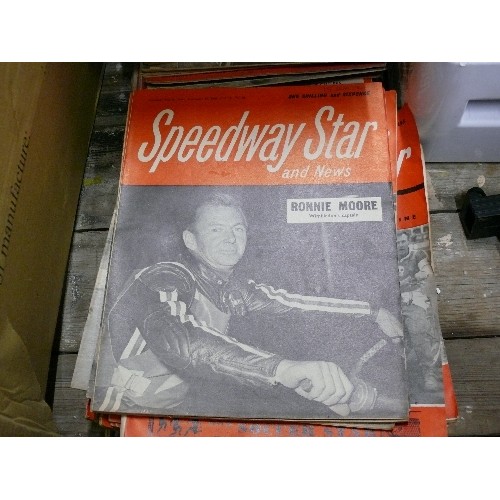 302 - TWO STACKS OF VINTAGE SPEEDWAY STAR MAGAZINES