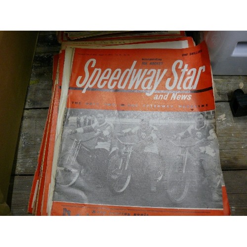 302 - TWO STACKS OF VINTAGE SPEEDWAY STAR MAGAZINES