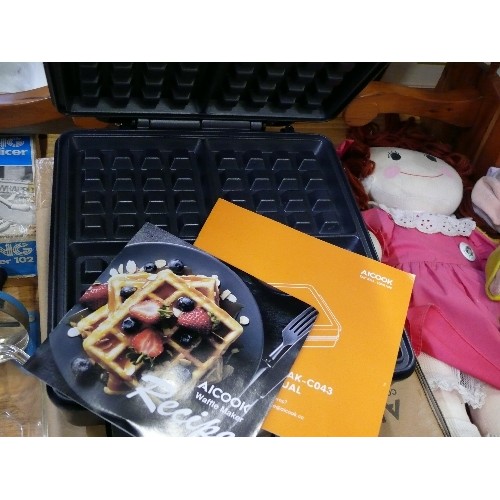 324 - ALCOCK WAFFLE MAKER, BRAND NEW IN BOX.