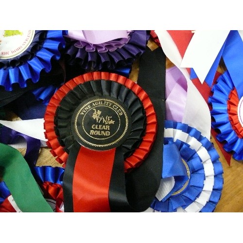 329 - LARGE QUANTITY OF COMPETITION ROSETTES