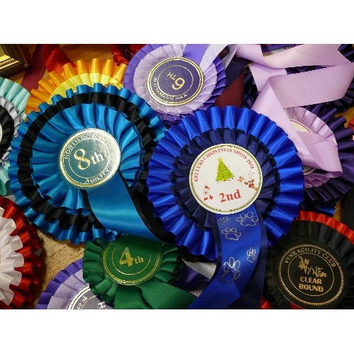 329 - LARGE QUANTITY OF COMPETITION ROSETTES