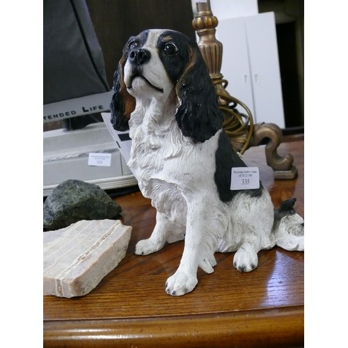 335 - HEAVY FIGURE OF A SPANIEL BY FRASER CREATIONS.