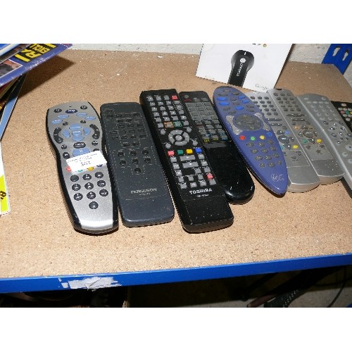 362 - SEVERAL MIXED REMOTE CONTROLS AND A CHROME CAST.