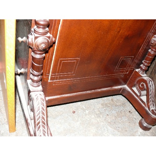 369 - DAVENPORT DESK WITH NICELY CARVED LEGS