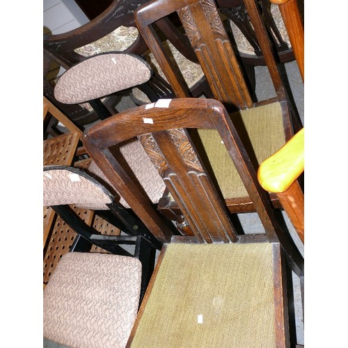 376 - PAIR OF ARTS AND CRAFT OAK CHAIRS