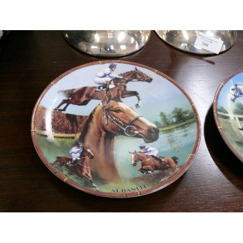 389 - GREAT RACEHOURSES, DANBURY MINT ROYAL WORCESTER - ALDANITI AND DESERT ORCHID.