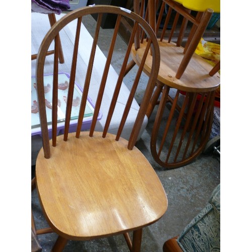 391 - SET OF FOUR FARMHOUSE DINING CHAIRS