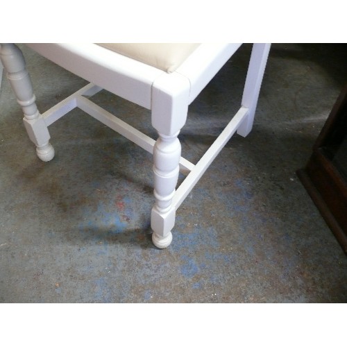 394 - SINGLE WHITE PAINTED CHAIR