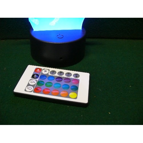 79 - USB 3D NIGHTLIGHT IN THE SHAPE OF A HORSE WITH BOX AND REMOTE CONTROL.