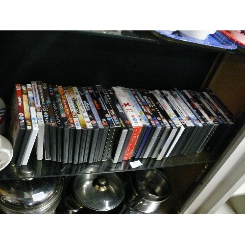 355A - QUANTITY OF DVD'S AND A CUBE OF CD'S