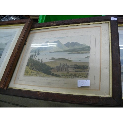 54 - SEVEN FRAMED AND GLAZED PRINTS OF SCOTTISH LANDSCAPES.