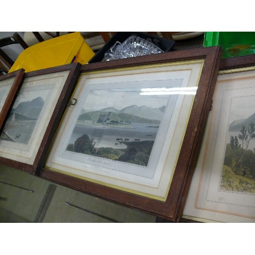 54 - SEVEN FRAMED AND GLAZED PRINTS OF SCOTTISH LANDSCAPES.