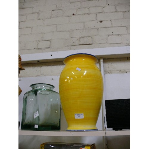 55 - VERY LARGE YELLOW VASE