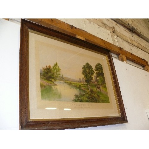 446 - TWO PRINTS 'A JUNE MORNING' AND 'A SEPTEMBER EVE', FRAMED AND GLAZED.