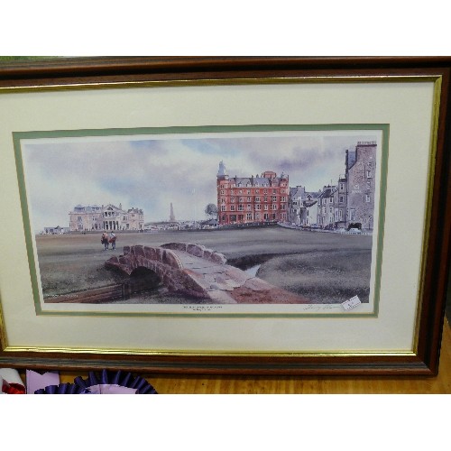 48 - 'THE OLD COURSE, ST ANDREWS' A PRINT BY TERRY HARRISON, SIGNED.