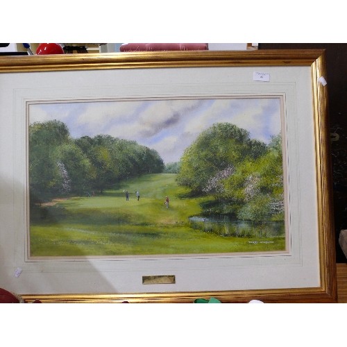 45 - 'THE 15TH HOLE - TYLNEY PARK GOLF CLUB', A PRINT BY TERRY HARRISON.