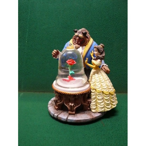 3 - VINTAGE DISNEY BEAUTY AND THE BEAST SNOW GLOBE.