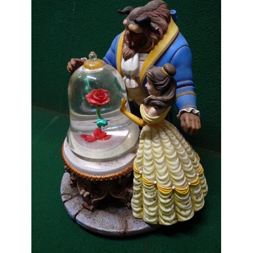 3 - VINTAGE DISNEY BEAUTY AND THE BEAST SNOW GLOBE.