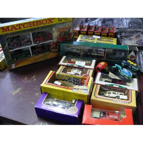 207 - MIXED SELECTION OF CAR AND BUS MODELS SEALED IN PACKS.