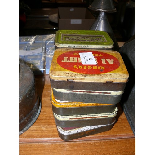 211 - TEN TOBACCO TINS