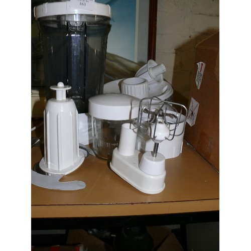 163 - KENWOOD FOOD PROCESSOR WITH A LARGE QUANTITY OF ACCESSORIES.
