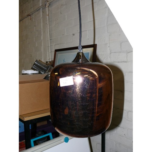 188 - COPPER COLOURED RETRO LIGHT FITTING